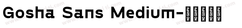 Gosha Sans Medium字体转换